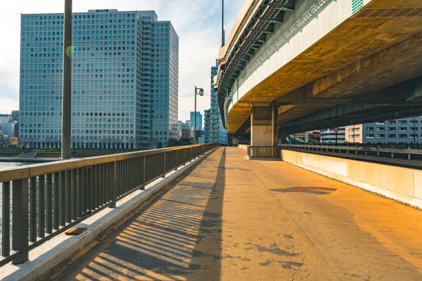 Views at the road in Tokyo