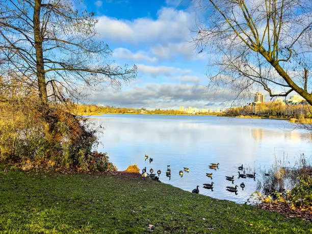 Photo of Lake Creteil is an artificial lake of about 40 hectares located in Creteil (Val-de-Marne), Paris, France