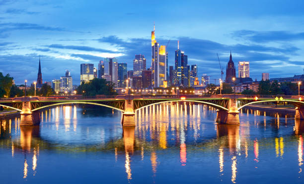 istock Frankfurt Am Main skyline at night 1482150836