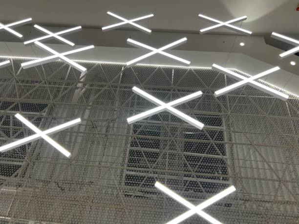 Luminous elements form crosses in the interior or exterior. Decorative lighting on the wall or ceiling.