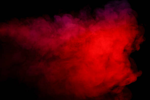 istock Orange and red steam on a black background. 1482174371