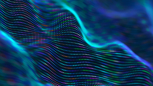 istock Digital wave with meny dots. Abstract backdrop of dynamic wave. Technology or science banner. 3d 1482176938