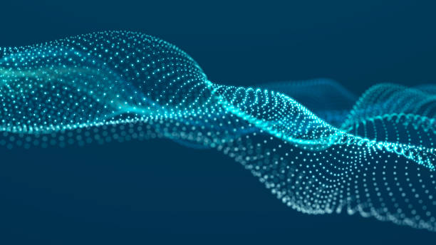 istock Digital wave with meny dots. Abstract backdrop of dynamic wave. Technology or science banner. 3d 1482176995