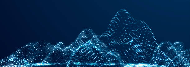 istock Digital wave with meny dots. Abstract backdrop of dynamic wave. Technology or science banner. 3d 1482177634