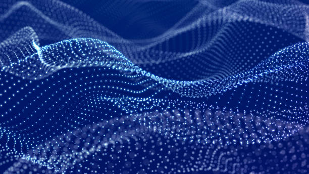 istock Digital wave with meny dots. Abstract backdrop of dynamic wave. Technology or science banner. 3d 1482178413