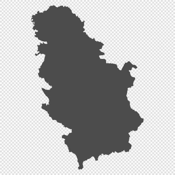 ÐÑновнÑе RGB High detailed isolated map - Serbia serbia stock illustrations