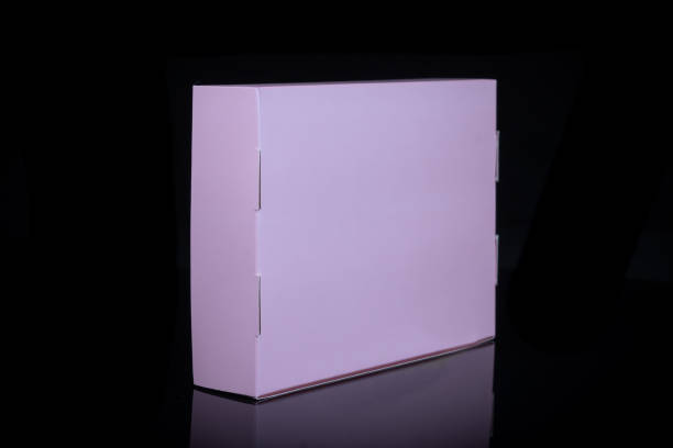 istock Pink gift box on an isolated black background with a clipping path 1482180741