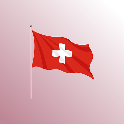 Flag of Switzerland premium vector illustration