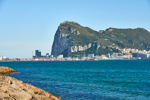 Lighthouse of Gibraltar, marking the Strait of Gibraltar, Andalusia, Spain and UK