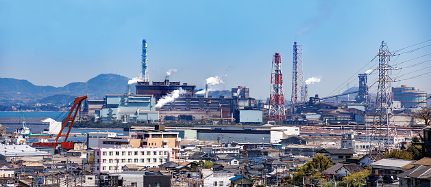 Factory area of Kitakyushu seen from Mt.Takato