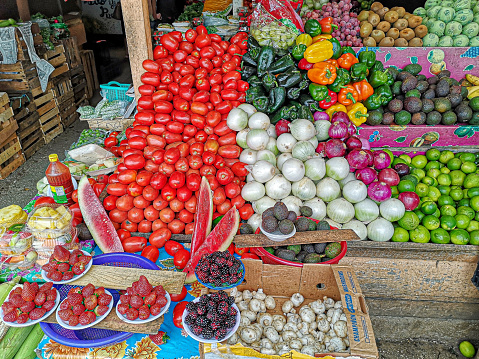 Mercado en San Cristóbal de las Casas. Pleno de colores, olores y sabores.