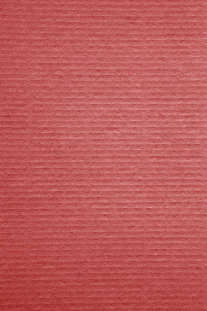 Red carton box kraft paper texture with lines