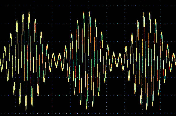 変調正弦波 - frequency sine wave oscilloscope electricity ストックフォトと画像