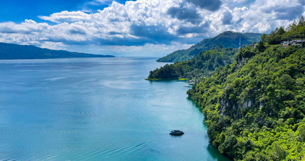 Lake Toba in Samosir Island Indonesia