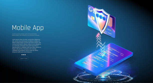 istock Online banking, login, protection, The concept of a smart wallet with an application for payment Flat 1482216840
