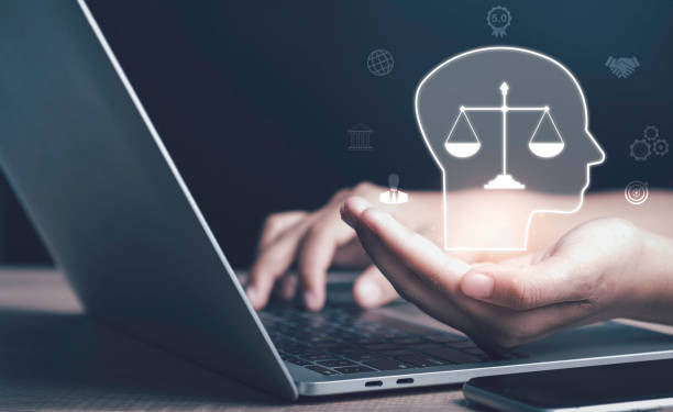 istock Business ethics Behavior and manners concept.  Businessman hold Ethics inside human mind integrity and moral symbols Company ethics culture, ESG. 1482218591
