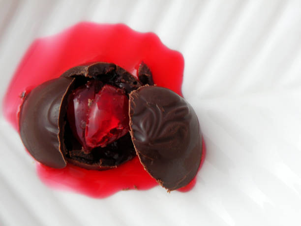 istock Chocolate bonbon with cherry and liquor 1482223129