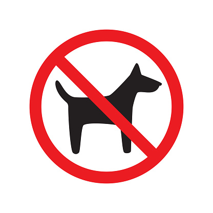 No dogs allowed sign vector.