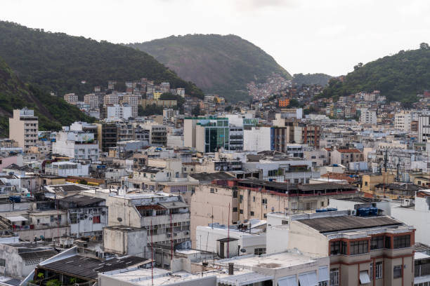 This photo showcases the awe-inspiring skyline of Rio de Janeiro, Brazil. The cityscape is a magnificent display of architectural and natural wonders. The photo captures the bustling metropolis with its vibrant streets, colorful buildings, and modern infrastructure, making it an ideal choice for travel brochures, websites, or any project that aims to highlight the beauty and wonder of this incredible city.