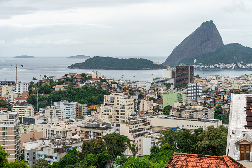 This photo showcases the awe-inspiring skyline of Rio de Janeiro, Brazil. The cityscape is a magnificent display of architectural and natural wonders. The photo captures the bustling metropolis with its vibrant streets, colorful buildings, and modern infrastructure, making it an ideal choice for travel brochures, websites, or any project that aims to highlight the beauty and wonder of this incredible city.