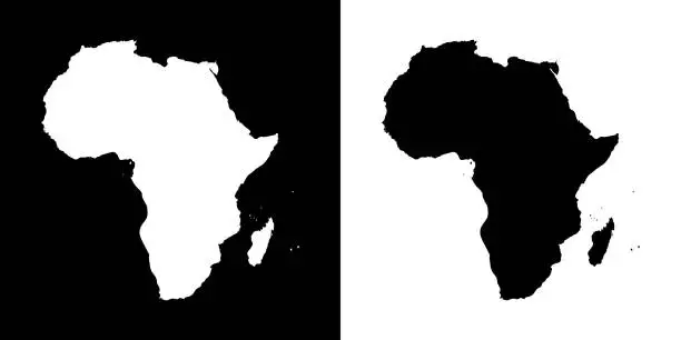 Vector illustration of Map of Africa.