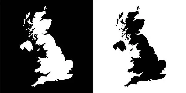 Vector illustration of Map of United Kingdom.