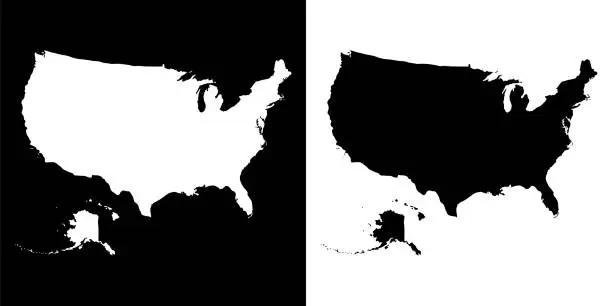 Vector illustration of USA map.