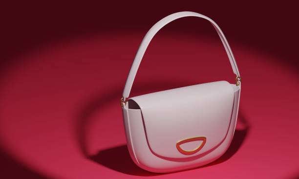 istock White women's bag on a pink background. 3d rendering 1482234253