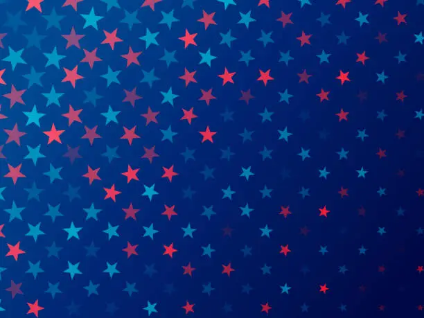 Vector illustration of Fourth of July Star Fireworks Banner Party Sale Background
