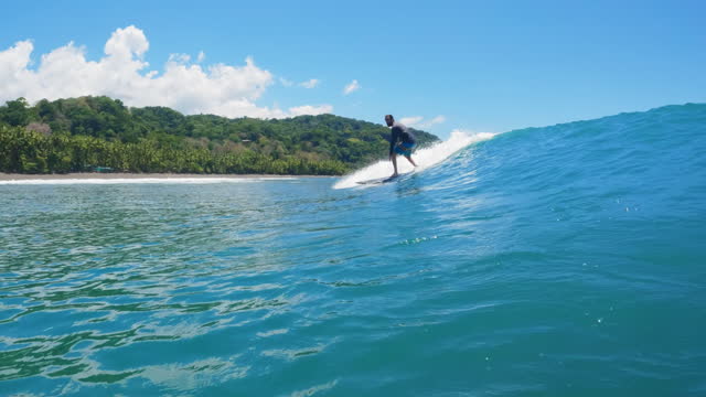 Man Surfing in Costa Rica