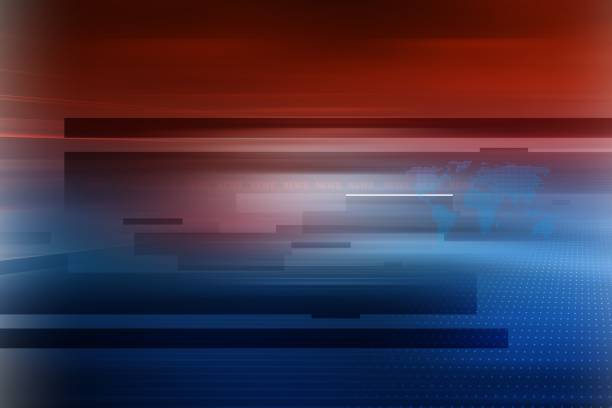 Graphical digital world news background, internet technology communication background. 3d illustration