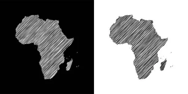 Vector illustration of Map of Africa
