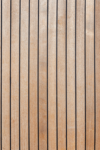 Teak wood on yacht deck. Wooden  background.