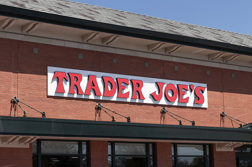 Indianapolis - Circa April 2023: Trader Joe's retail location. Trader Joe's is a chain of specialty grocery stores.