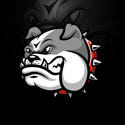 bulldog mascot for esport and sport logo design