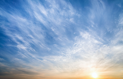 Beautiful clouds and sky at sunset