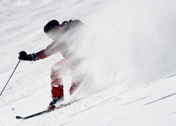 катание на лыжах - ski skiing telemark skiing winter sport стоковые фото и изображения