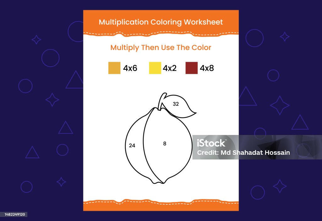 Color With Multiplication Multiplication Coloring Worksheet With The Image Color By Numbers Math ...