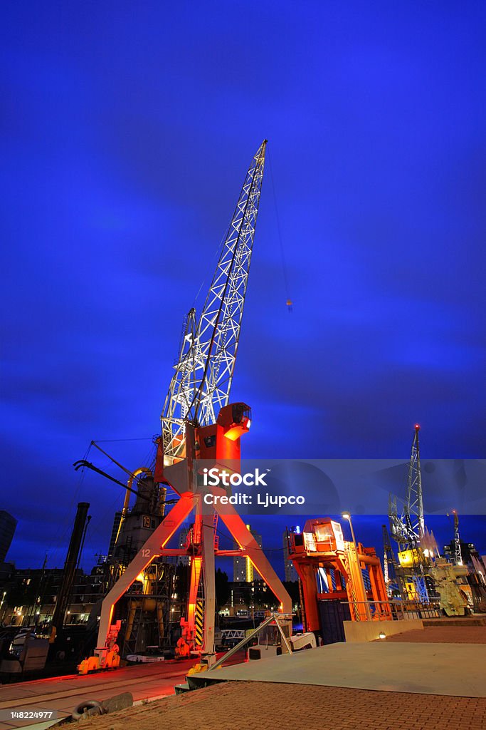 Rotterdam muelle cranes - Foto de stock de Acero libre de derechos