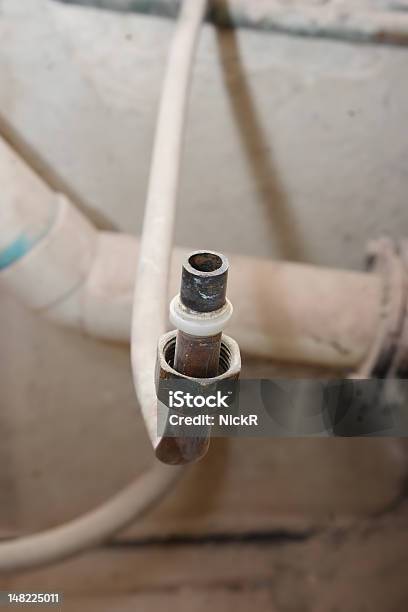 Renovation Copper Pipe Stock Photo - Download Image Now - Copper, Dirty, Dust