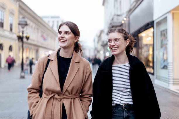 istock Women having fun while walking around the city 1482250276
