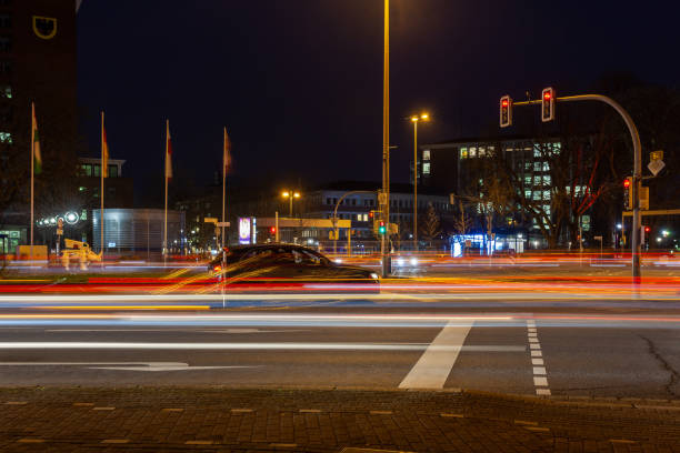 Dortmund, Germany - 05 January, 2023: Beautiful view of Dortmund at night. Travel