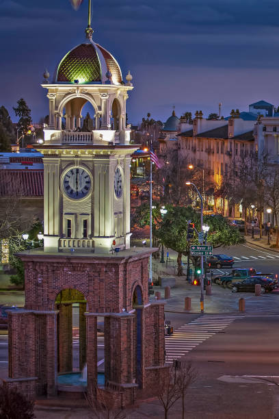 istock Santa Cruz California downtown clock is tower 1482251181