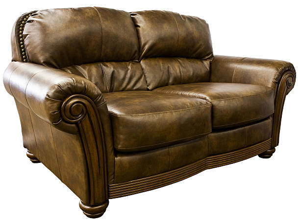 Leather Loveseat Sofa stock photo