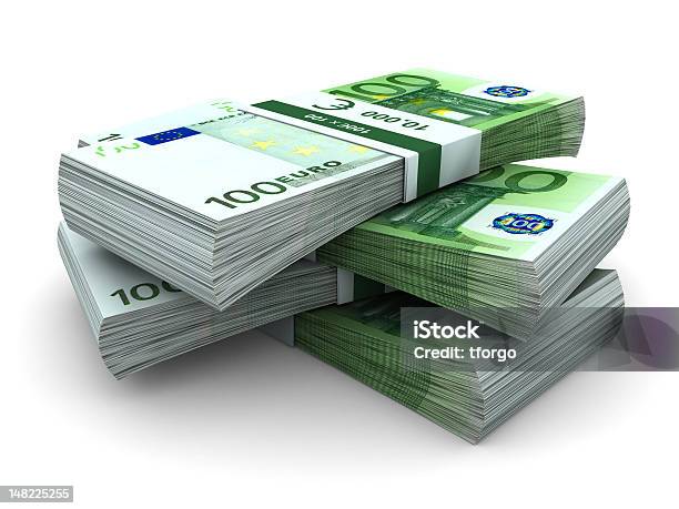 Stack Of 100 Bills Stock Photo - Download Image Now - Currency, Stack, European Union Currency