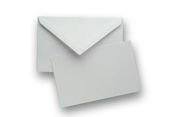 Blank card and envelope with clipping path stock photo