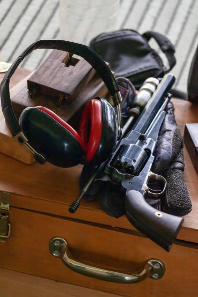 Black powder revolver with equipment