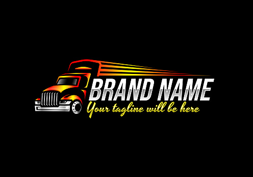 Truck logo truck illustration cargo logo transportation logo transport logo car logo automotive logo truck design vector van logo covered van logo vector