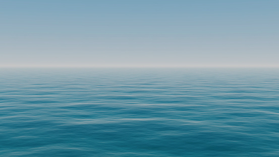 Calm sea with smooth ocean waves