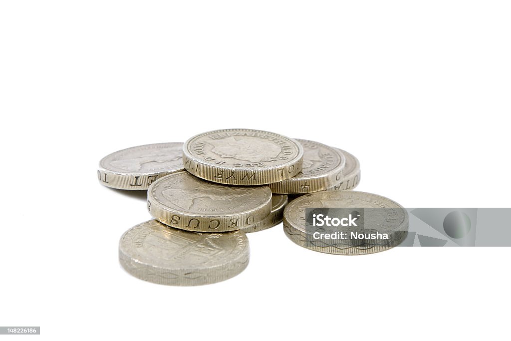 Moedas de Libra Esterlina Britânica - Royalty-free Amontoar Foto de stock